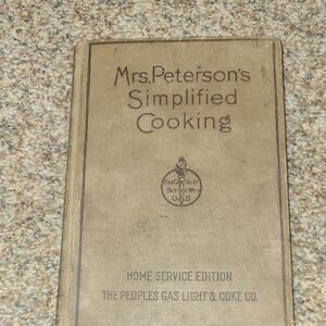 Mrs. Peterson's Simplified Cooking Book - Brown Hard Cover